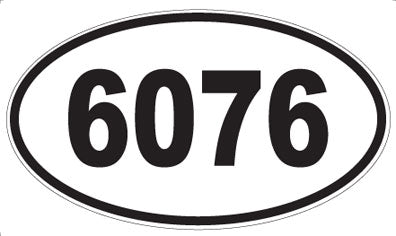 6076 - Oval Sticker