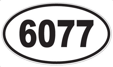 6077 - Oval Sticker