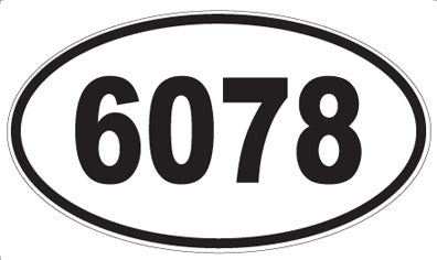 6078 - Oval Sticker