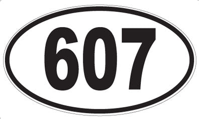 607 - Oval Sticker