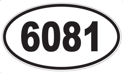 6081 - Oval Sticker