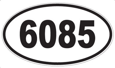 6085 - Oval Sticker