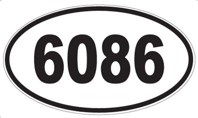 6086 - Oval Sticker