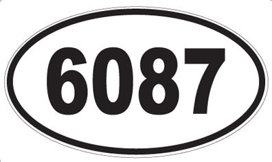 6087 - Oval Sticker