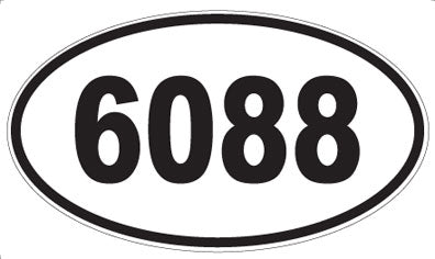 6088 - Oval Sticker
