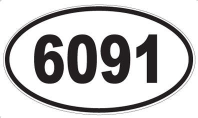 6091 - Oval Sticker