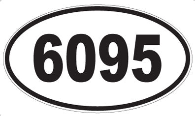 6095 - Oval Sticker