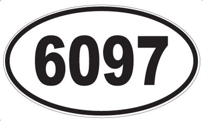 6097 - Oval Sticker
