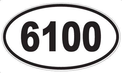 6100 - Oval Sticker