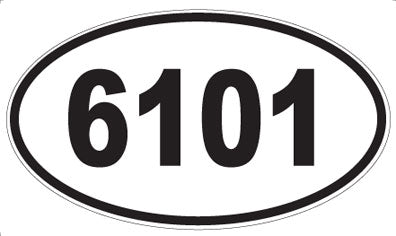 6101 - Oval Sticker