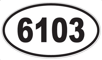 6103 - Oval Sticker
