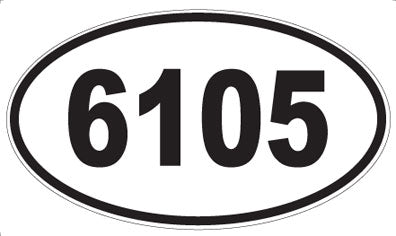 6105 - Oval Sticker
