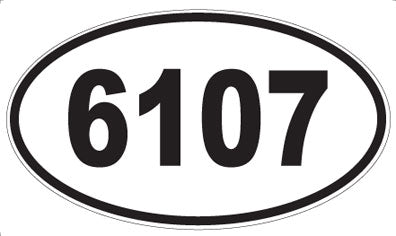 6107 - Oval Sticker