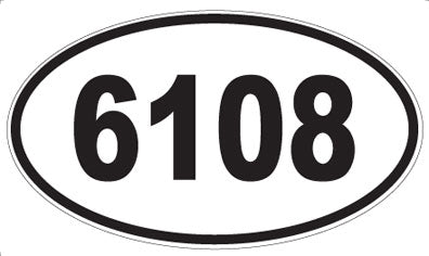 6108 - Oval Sticker