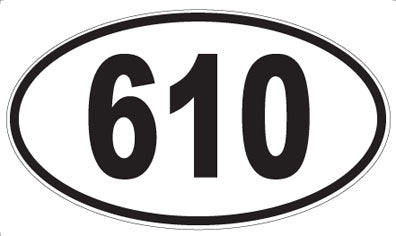 610 - Oval Sticker