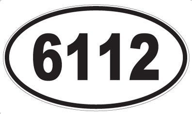6112 - Oval Sticker