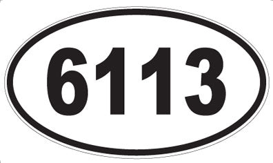 6113 - Oval Sticker