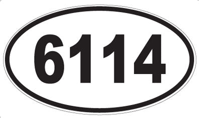 6114 - Oval Sticker