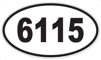 6115 - Oval Sticker