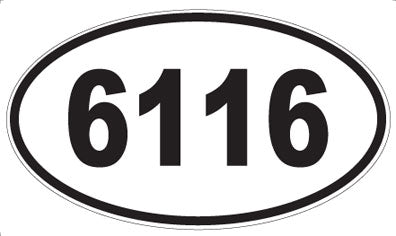 6116 - Oval Sticker