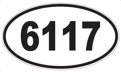 6117 - Oval Sticker