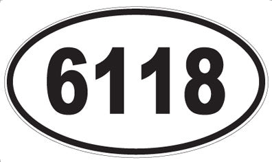 6118 - Oval Sticker