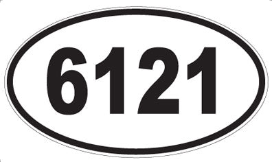 6121 - Oval Sticker