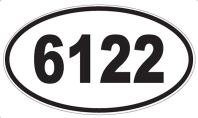 6122 - Oval Sticker