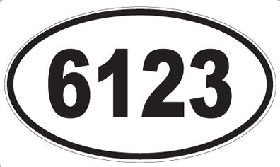 6123 - Oval Sticker