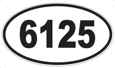6125 - Oval Sticker