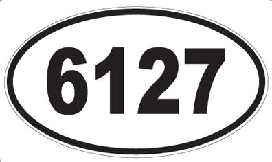 6127 - Oval Sticker