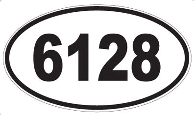 6128 - Oval Sticker