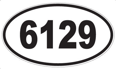 6129 - Oval Sticker