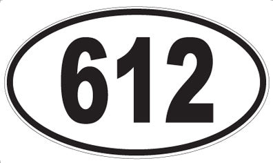 612 - Oval Sticker