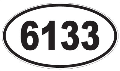 6133 - Oval Sticker