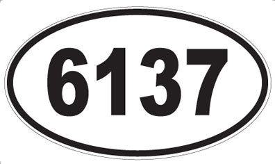 6137 - Oval Sticker