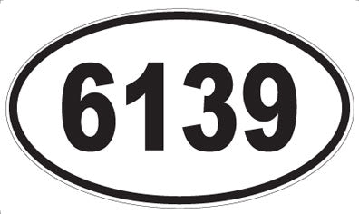 6139 - Oval Sticker