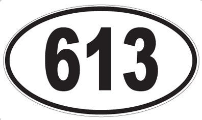 613 - Oval Sticker