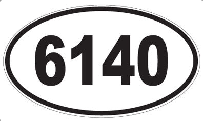 6140 - Oval Sticker