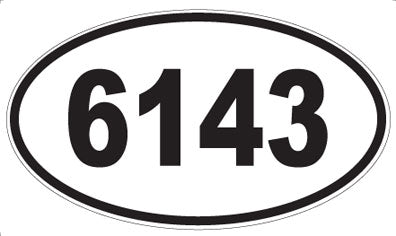 6143 - Oval Sticker
