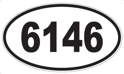 6146 - Oval Sticker