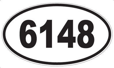 6148 - Oval Sticker