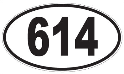 614 - Oval Sticker