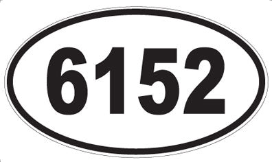 6152 - Oval Sticker