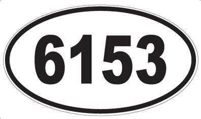 6153 - Oval Sticker