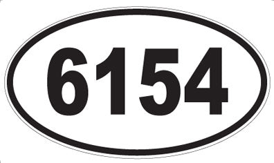 6154 - Oval Sticker