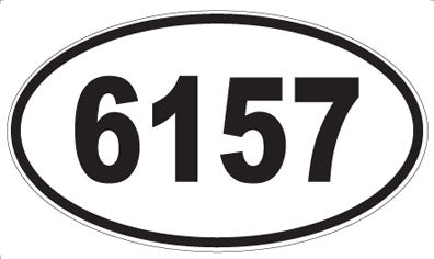 6157 - Oval Sticker