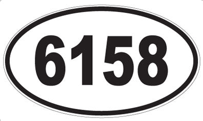 6158 - Oval Sticker