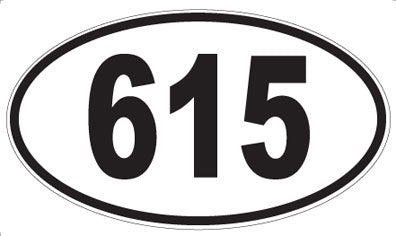 615 - Oval Sticker
