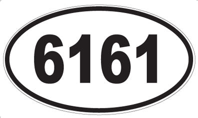 6161 - Oval Sticker
